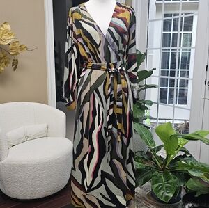 Corey Lynn Calter Zebra Wrap Dress (Anthropologie)